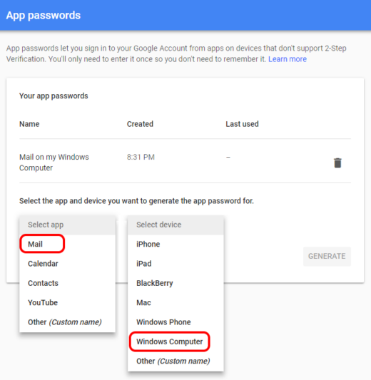 how to add app password to gmail 2024